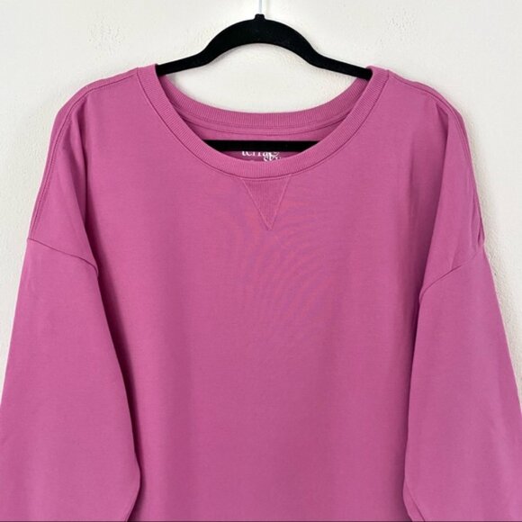 NEW!!! TERRA & SKY French Terry Sweatshirt Pink - 2X - Picture 4 of 8